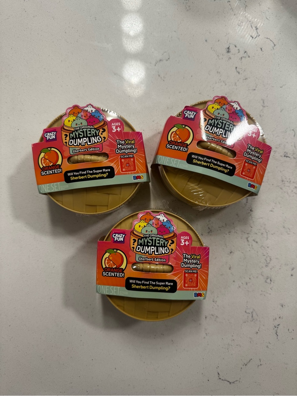 RMS Mystery Dumpling Sherbert Edition - Orange Scented. Set of 3 NEW